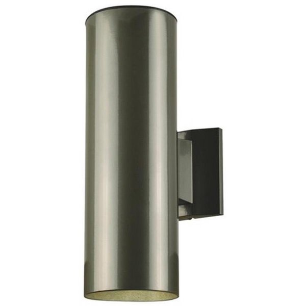 Brightbomb Two Light Up & Down Light Outdoor Wall Fixture, Polished Graphite BR145031